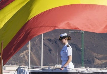 La Princesa Leonor llega a Las Palmas de Gran Canaria a bordo del 'Juan Sebastián de Elcano'