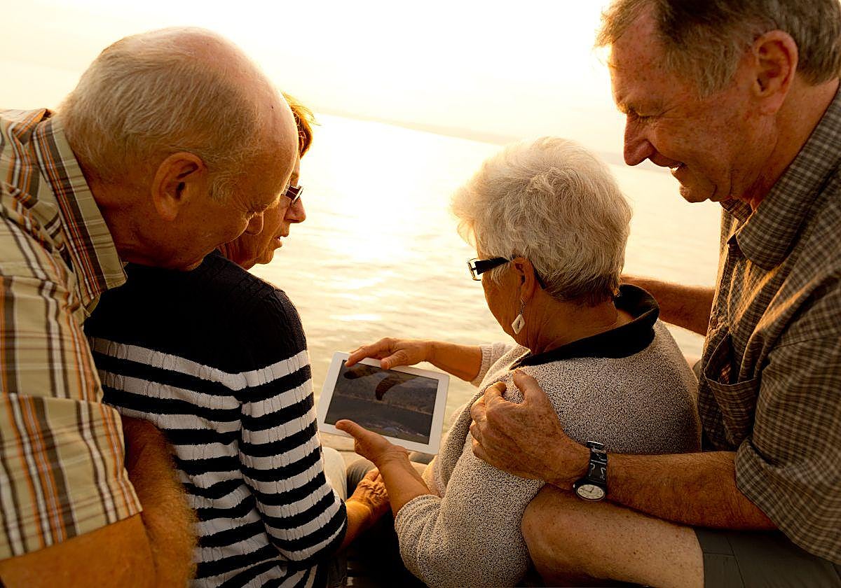 Imagen de archivo de un grupo de jubilados