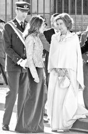 FOTOS: CHEMA BARROSO La Reina y los Príncipes de Asturias, a su llegada al Palacio Real