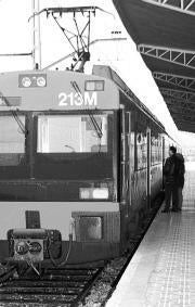 Un tren en la estación de Toledo