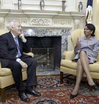 Moratinos y Rice en su primera reunión