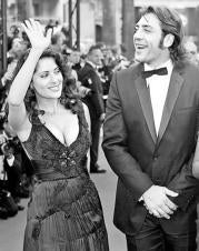 AP Salma Hayek y Javier Bardem, miembros del jurado, ayer en Cannes