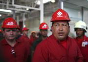 REUTERSEl presidente Hugo Chávez, durante la inauguración de una fábrica estatal, el pasado viernes en el estado de Carabobo