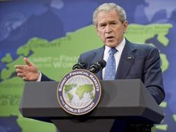 George Bush se muestra satisfecho con las medidas adoptadas en Washington./ Ap