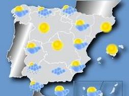 Mapa con las predicciones meteorológicas para hoy. / Canal Meteo