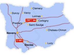 En la imagen, el departamento centro de Nièvre.