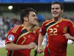 España jugará las semifinales gracias a un gol de Villa./REUTERS