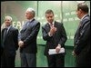 Los peneuvistas Juan Alsa, Juan María Atutxa, Iñigo Urkullu y Javier Balza, en rueda de prensa hoy / TELEPRESS