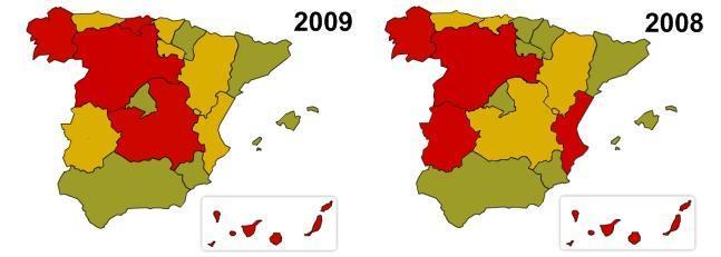 Galicia, Canarias y las dos Castillas, las zonas con más riesgo de incendio