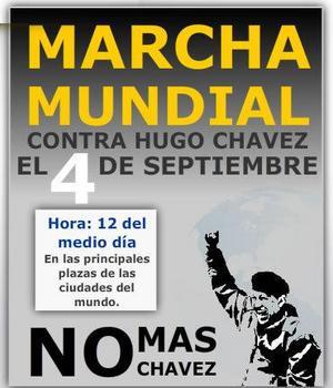 Convocan desde Colombia una «marcha mundial» contra Chávez