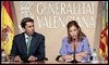 El vicepresidente de la Generalitat, Vicente Rambla, y la nueva portavoz del Gobierno valenciano, Paula Sánchez de León / EFE