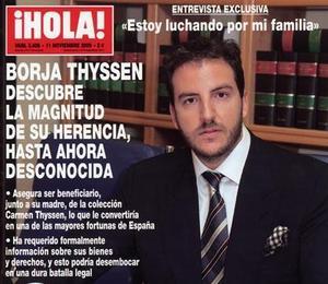 Borja Thyssen descubre la magnitud de su herencia, hasta ahora desconocida