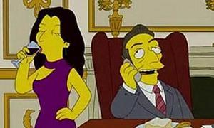 Bruni y Sarkozy recibirán a Homer Simpson