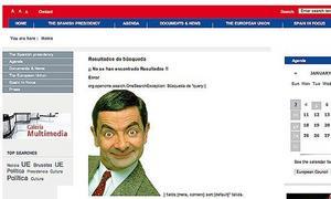 Mr. Bean «se cuela» en la web de la Presidencia española