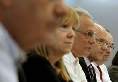 EFE  De Madre, Molas, Montilla e Iceta, ayer en la reunión de la ejecutiva del PSC