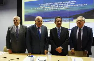 JAIME GARCÍA  Ernesto Samper, Enrique V. Iglesias, Miguel Ángel Revilla y Fernando Jáuregui
