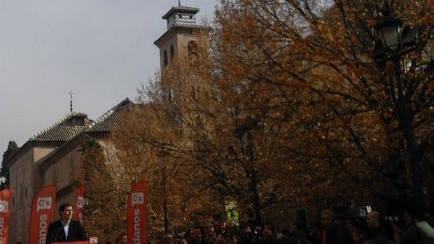 Albert Rivera, durante el mitin de campaña que ha dado en Granada