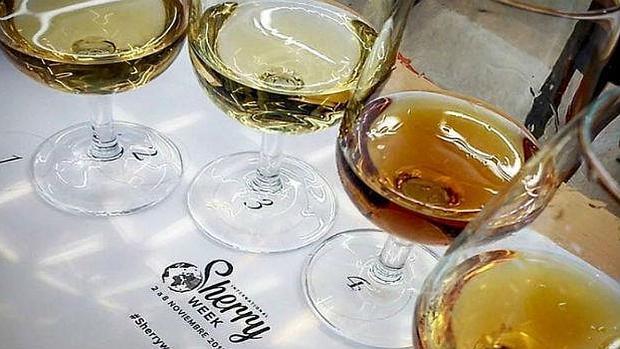 Vinos de Jerez, durante un concurso