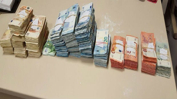 Dinero intervenido en Algeciras