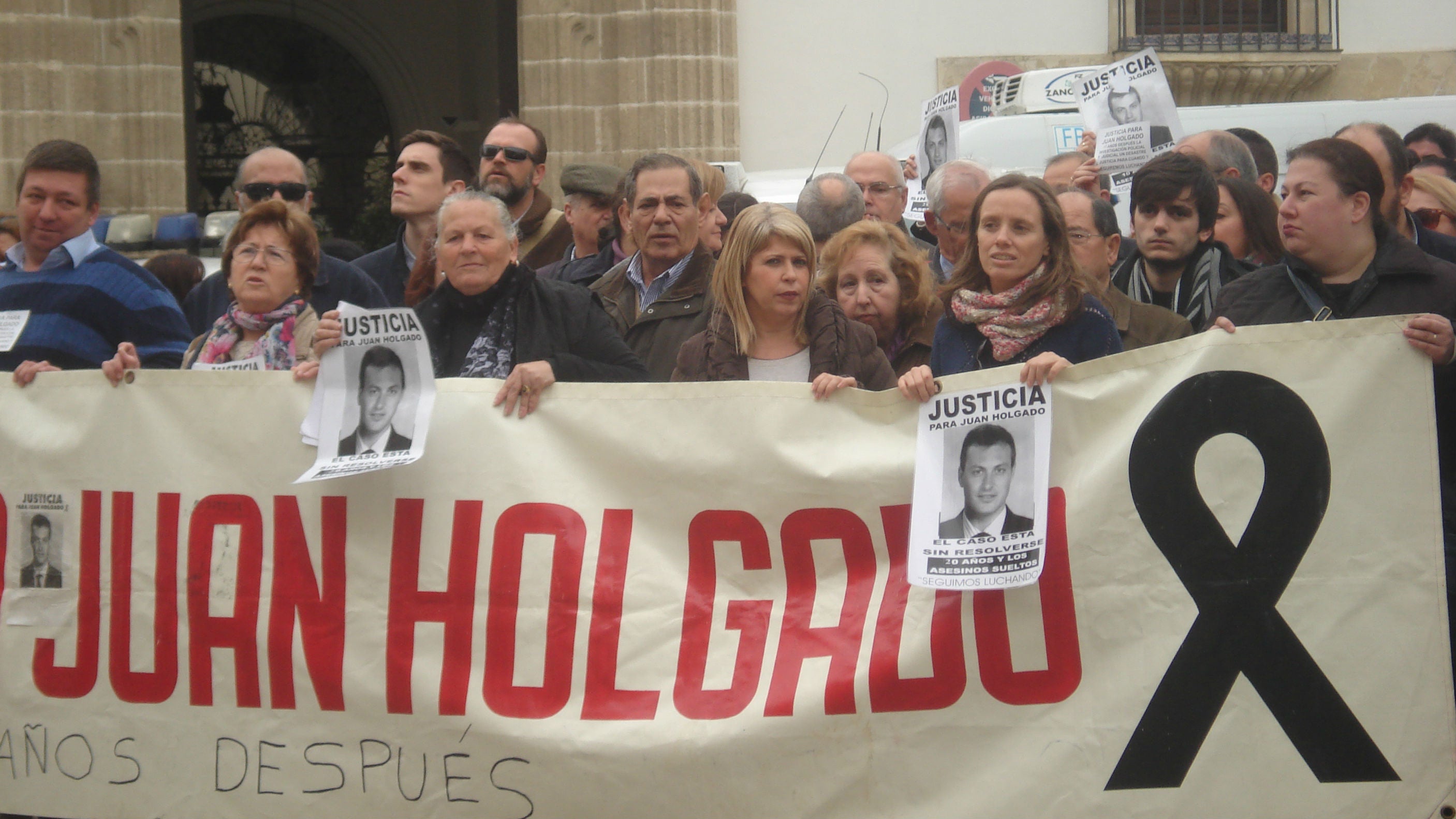 Momento de la manifestación en apoyo a la familia de Juan Holgado