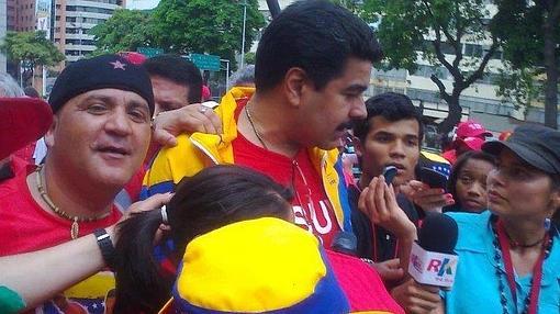 Andrés Bódalo,junto al presidente venezolano Nicolás Maduro