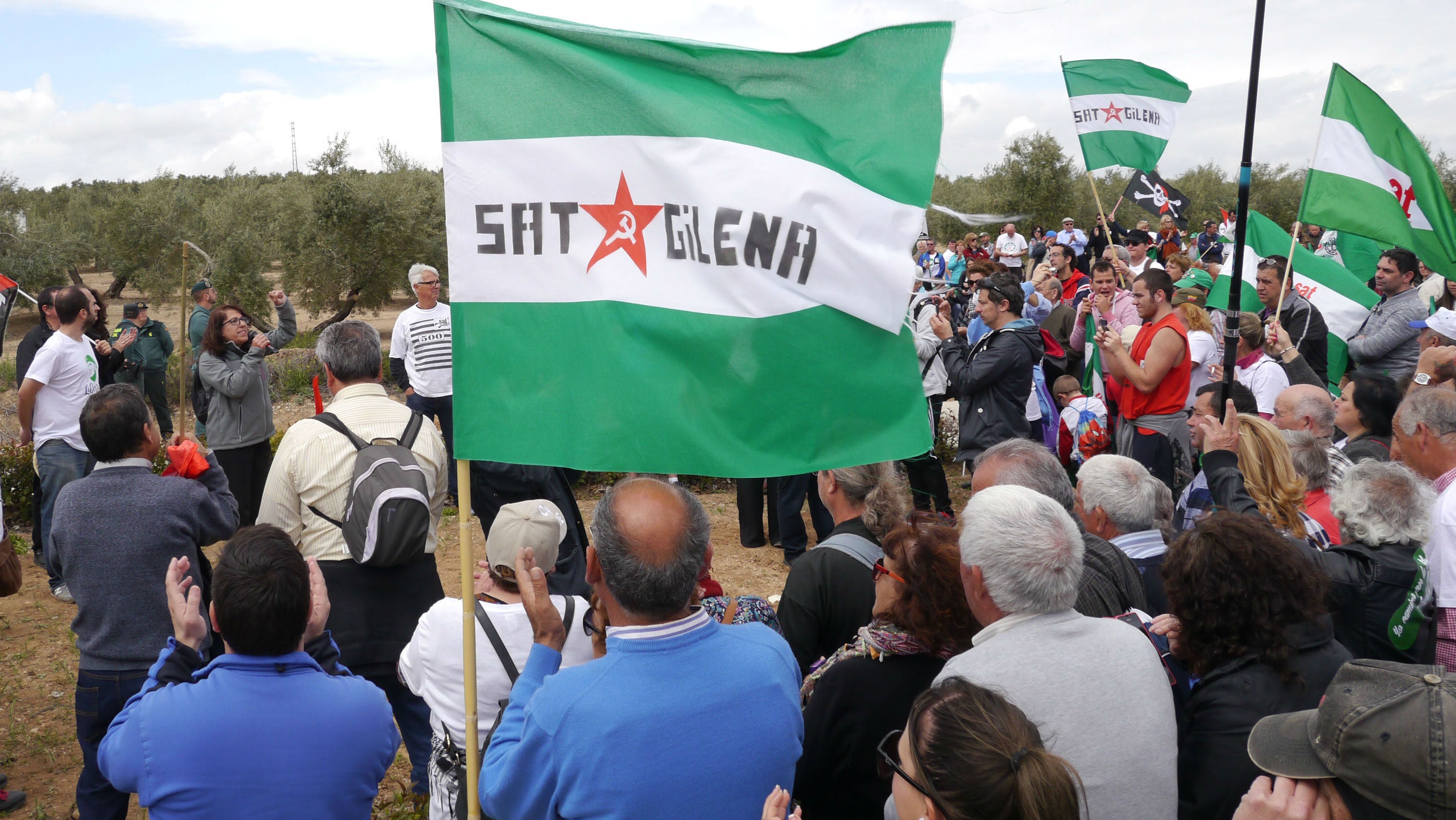 Participantes en la marcha convocada en apoyo de Andrés Bódalo.