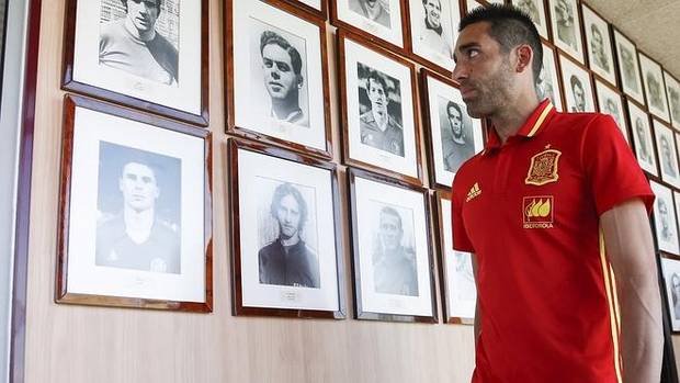 Bruno Soriano, en la ciudad deportiva de Las Rozas.