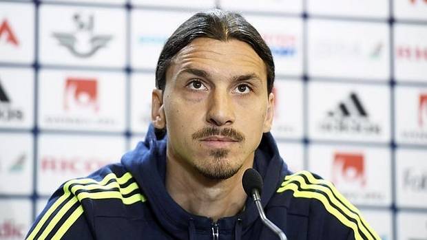 Zlatan Ibrahimovic, en rueda de prensa.