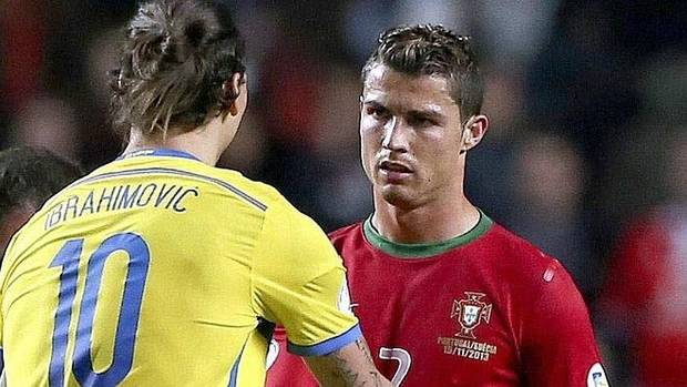 Ibrahimovic y Cristiano, en una imagen de archivo.