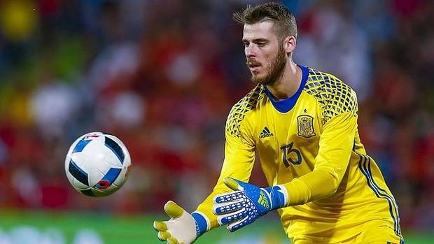 David de Gea, en el partido ante Georgia.