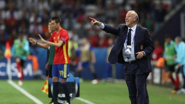 Del Bosque, durante el partido contra Turquía.