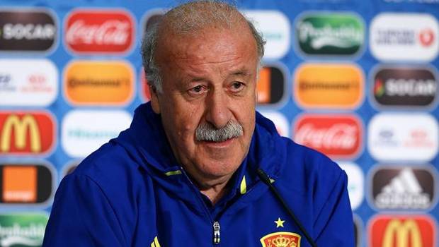 Del Bosque, durante una rueda de prensa.