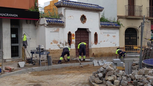 Trabajadores del Ayuntamiento en una obra