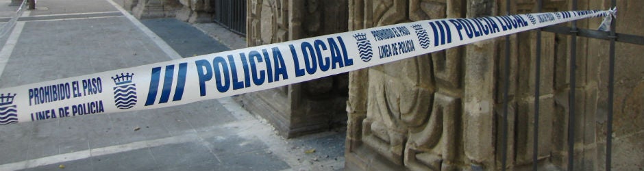 La iglesia jerezana de San Miguel, acordonada parcialmente