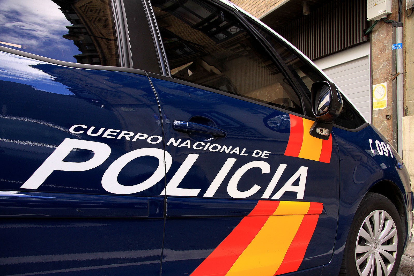 Un vehículo de la Policía Nacional