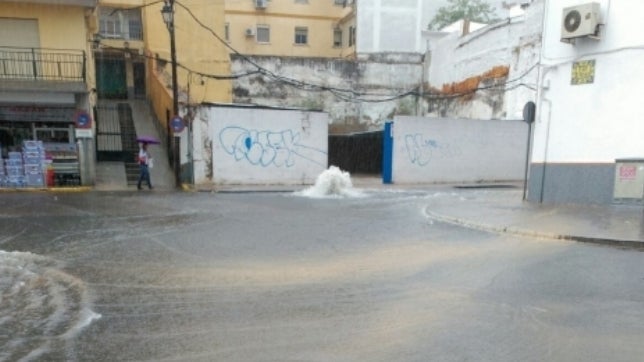 La zona de la Plaza del Paraíso sufre especialmente las riadas