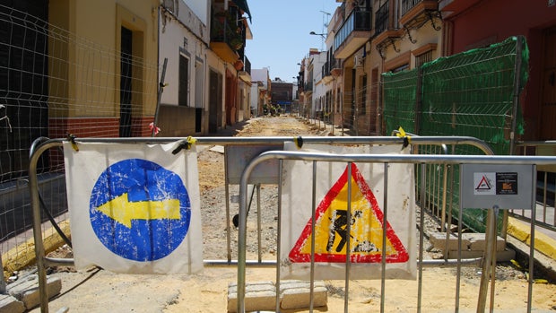 Imagen de archivo de una calle en obras