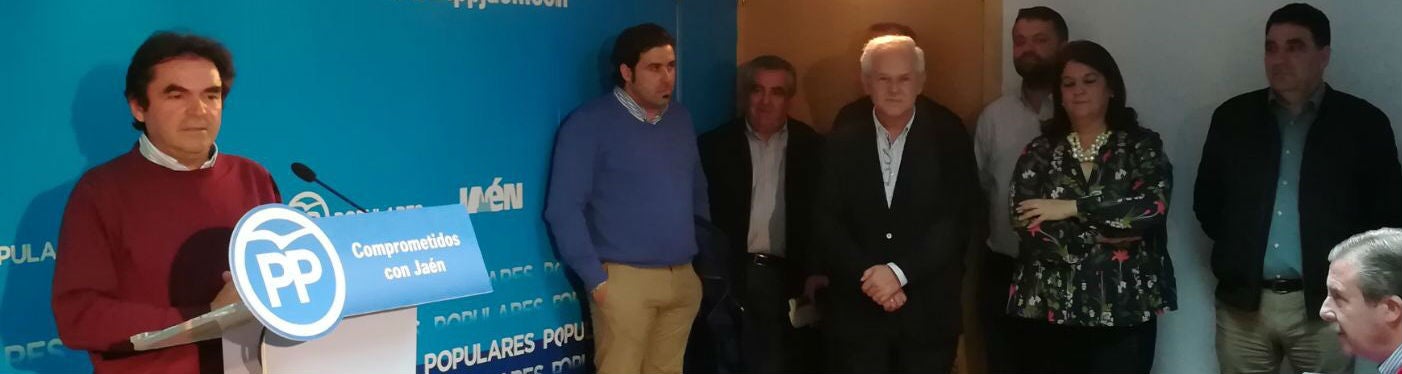 El candidato Miguel Moreno analiza el resultado electoral en la sede del PP de Jaén