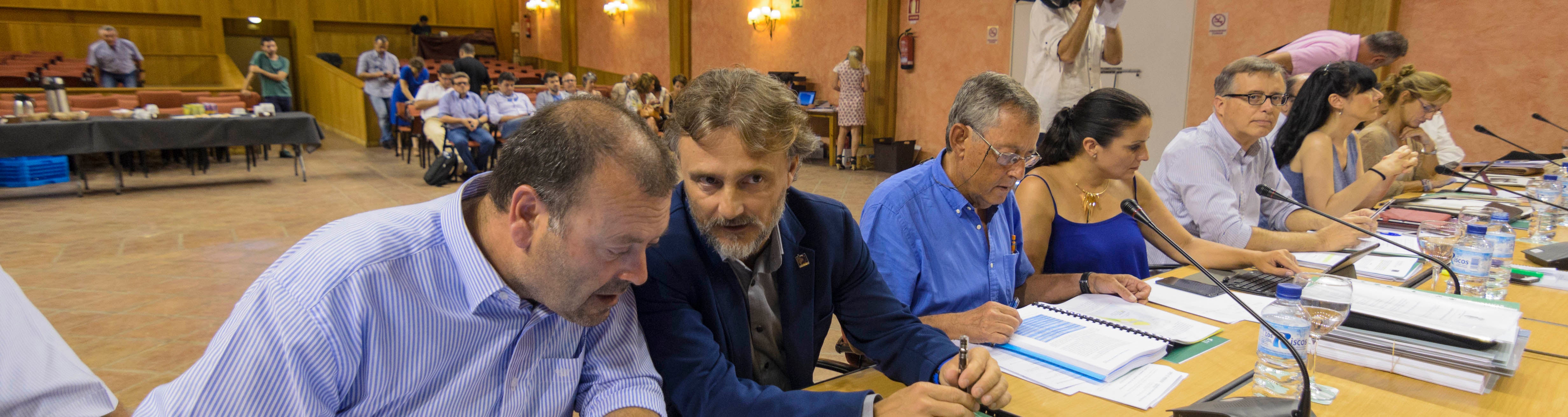 Juan Pedro Castellano, Director del Espacio Natural, y José Fiscal, Consejero de Medio Ambiente