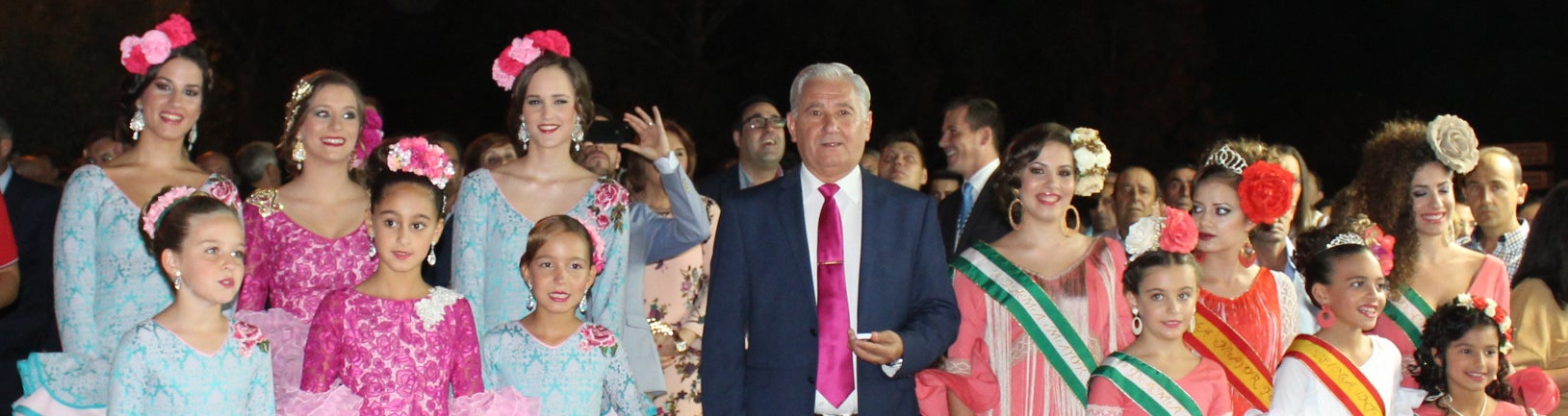 Las reinas y damas de 2016 durante la procesión de la Virgen del Rosario del año pasado