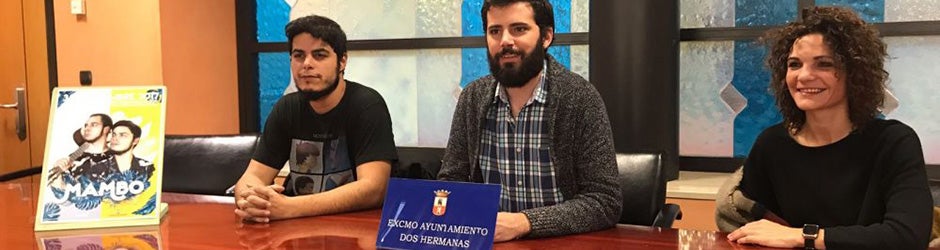 David Sainz y Teresa Segura junto al delegado de juventud Juan Pedro Rodríguez