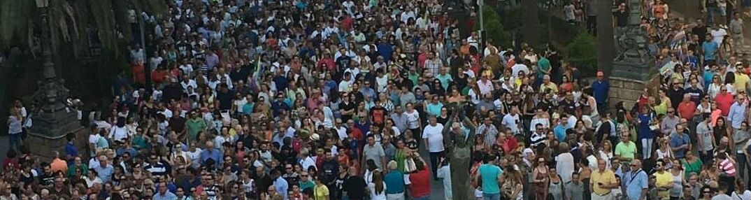 Miles de linarenses participaron en la manifestación contra la crisis