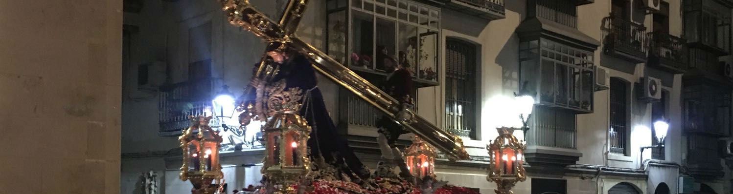 Imagen de Nuestro Padre Jesús Nazareno durante el itinerario