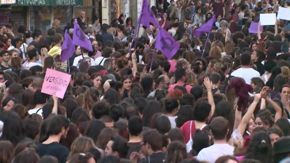 Feministas de Madrid se concentran tras la sentencia a La Manada