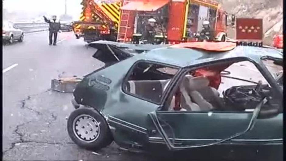 Una fuerte granizada provoca cuatro colisiones en cadena en Colmenar Viejo