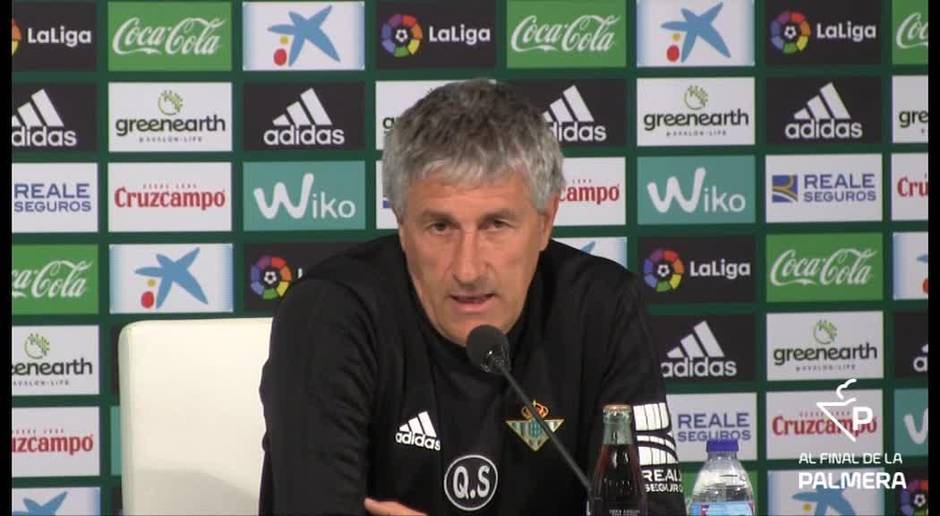 Setién: “Somos un equipo al que todo el mundo quiere ganar”