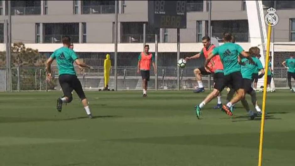 Cristiano y Carvajal vuelven a entrenar con el grupo