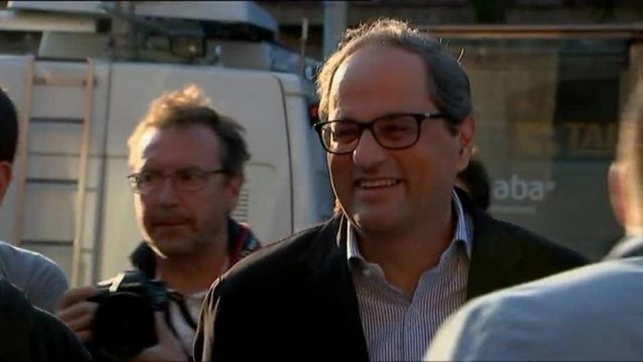 Quim Torra acude a la concentración por los independentistas presos en Barcelona