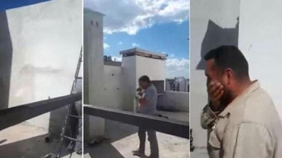 El error viral de unos albañiles