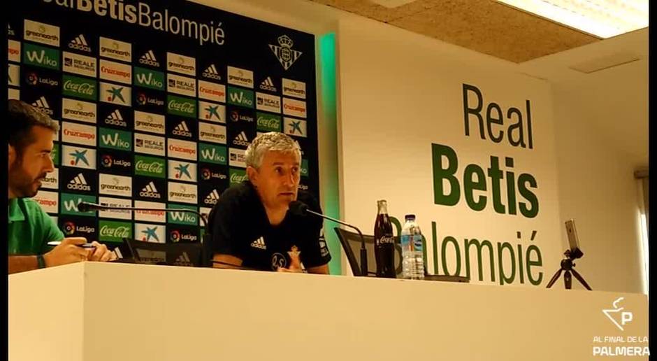 Quique Setién hace balance de la temporada del Betis